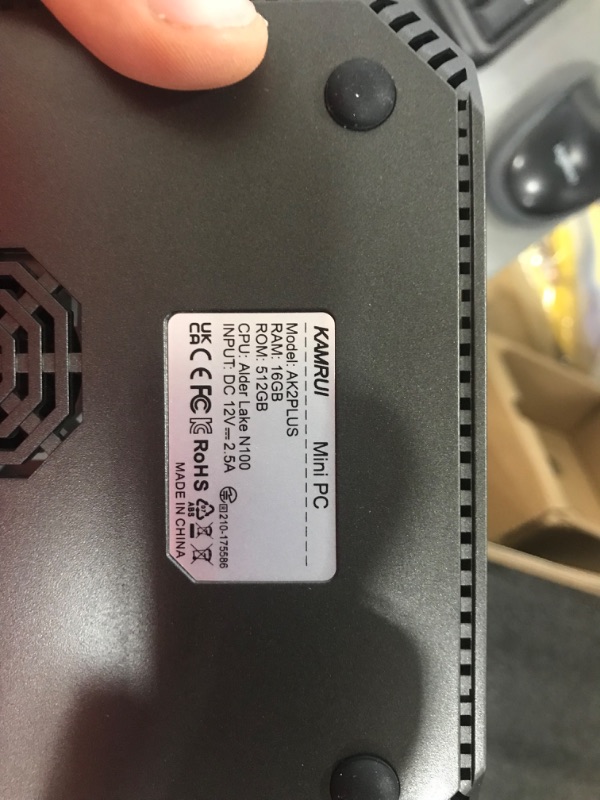 Photo 3 of KAMRUI AK2 Plus Mini PC, Intel 12th Gen Alder Lake- N100(up to 3.4GHz) Mini Tower Computer, 16GB DDR4 RAM 500GB SSD Mini Computer Windows 11 Support 4K HD/WiFi 5/BT4.2/Gigabit Ethernet for Home/Office
