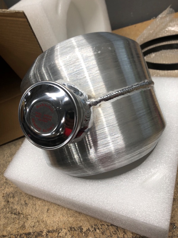 Photo 3 of 1.5 Gallon 8 x7.5" Spun Aluminum Gas Tank / Fuel Tank 1/4 NPT Outlet Center Fill