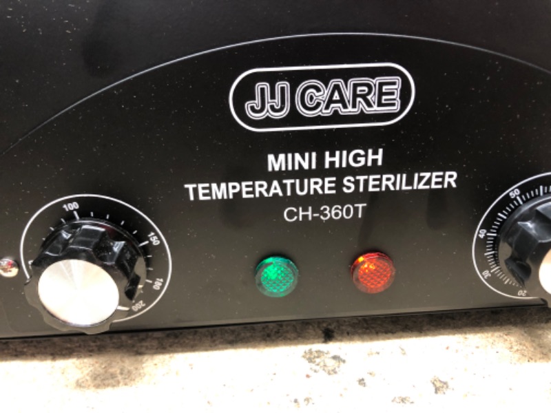 Photo 6 of *** powers on *** JJ CARE High Temperature Dry Heat Sterilizer 1.8L - Sterilizer for Nail Tools, Sterilizer for Esthetician, Stainless Steel Nail Tool Sterilizer for Spa, Salon, Barber Cleaning Machine for Metal Tools Black