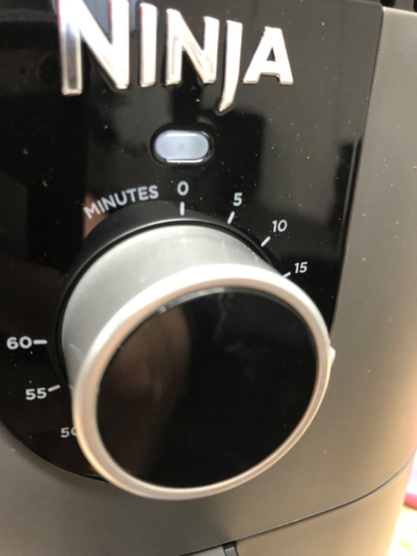 Photo 5 of *** POWERS ON *** Ninja AF080 Mini Air Fryer, 2 Quarts Capacity, Compact, Nonstick, with Quick Set Timer, Grey