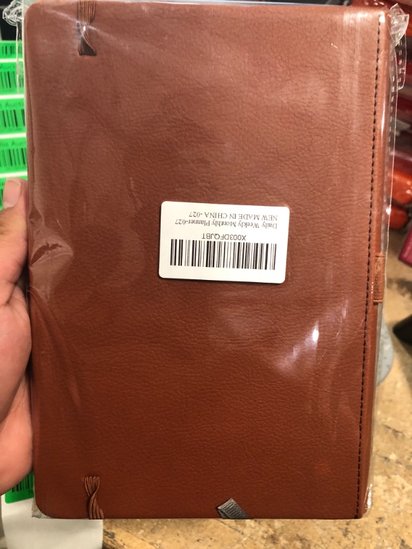 Photo 2 of 2023-2024 Planner, Weekly and Monthly Planner from Jan 2023-Jun 2024, 5.51*8.14 inch, Leather Planner, 18 Months Planner with Calendar Stickers, Calendar Planner for Students or Teachers (Brown)