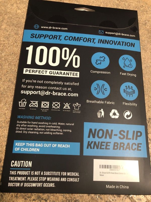 Photo 1 of DR. BRACE ELITE Knee Brace For Knee Pain, World’s Lightest Compression Knee Sleeve With Patella Pad For Maximum Knee Support And Fast Recovery For Men And Women-Please Check How To Measure Video (Moon, Large) Large Moon