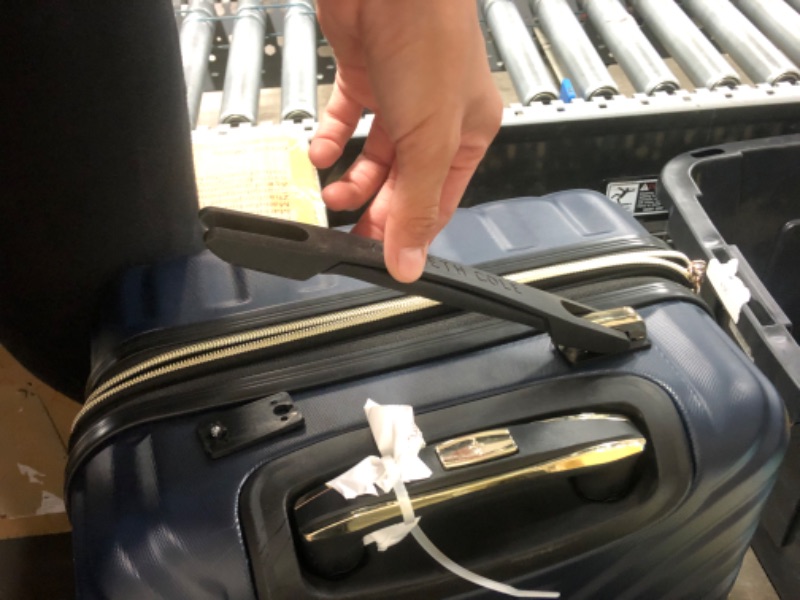 Photo 1 of **USED**
Kenneth Cole REACTION Madison Square Hardside Chevron Expandable Luggage, Navy,  (20" & 28") 