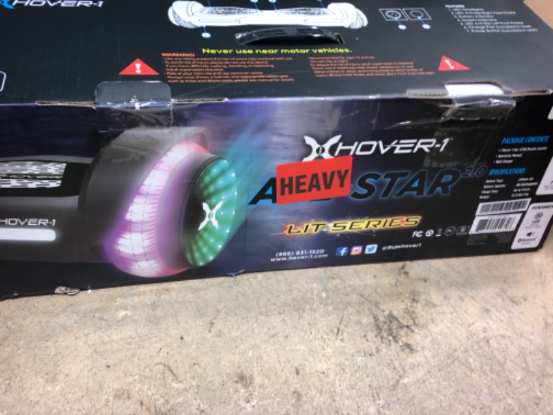 Photo 1 of **USED**
Hover-1 All-Star 2.0 Hoverboard | 7MPH Top Speed, 7MI Range, 200W Motor, Bluetooth Speaker, 5HR Recharge, 220lbs Max Weight, LED Wheels & Headlights Black