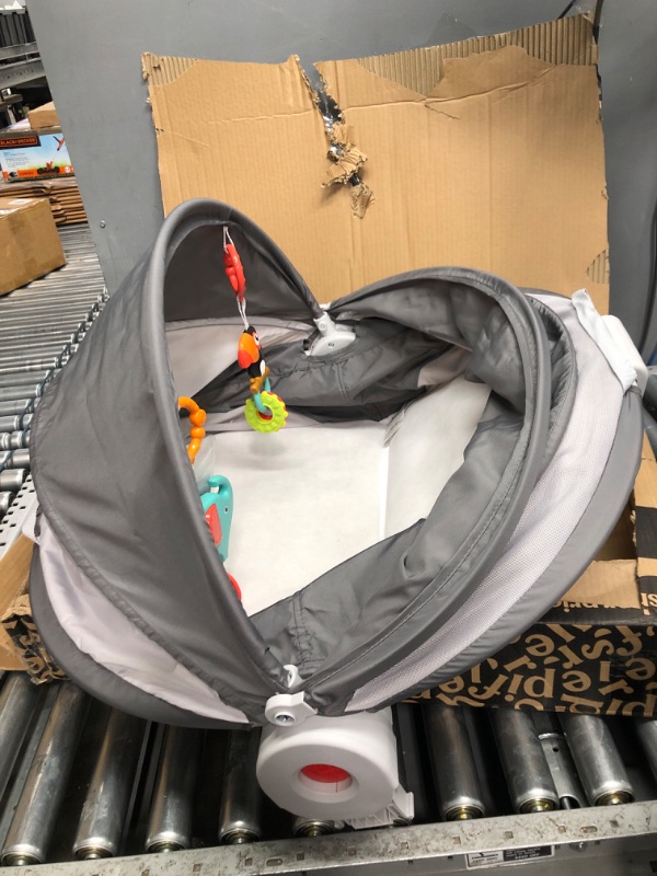 Photo 4 of Fisher-Price Portable Bassinet And Play Space On-The-Go Baby Dome With Developmental Toys And Canopy, Color Climbers