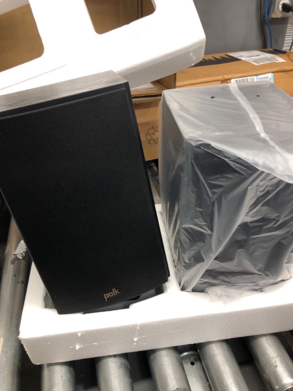 Photo 2 of WAS NOT ABLE TO TEST****Polk Audio T15 Bookshelf Speakers Pair Black