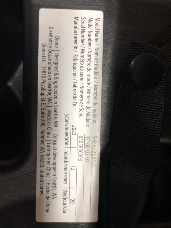 Photo 3 of Diono Solana 2 XL, Dual Latch Connectors, Lightweight Backless Belt-Positioning Booster Car Seat, 8 Years 1 Booster Seat, Black
