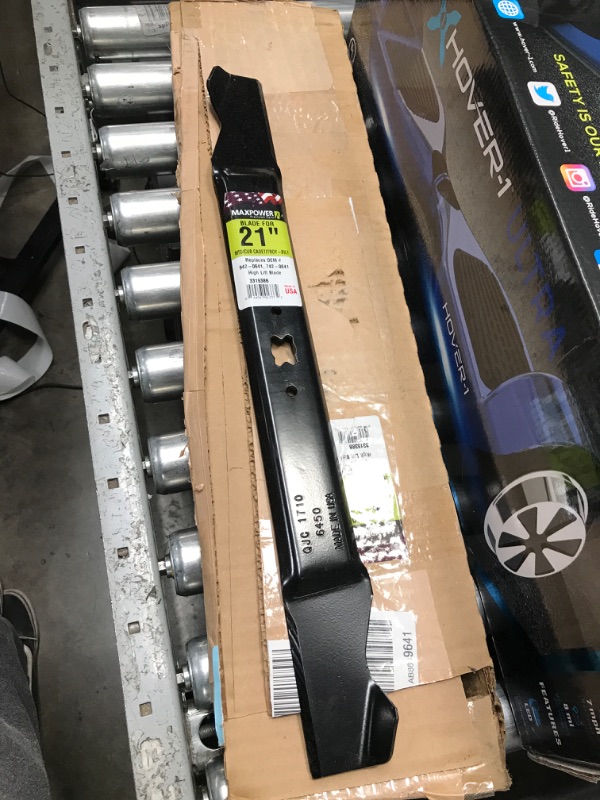 Photo 1 of Maxpower 331538B Mower Blades, Replaces OEM # 942-0641, Black