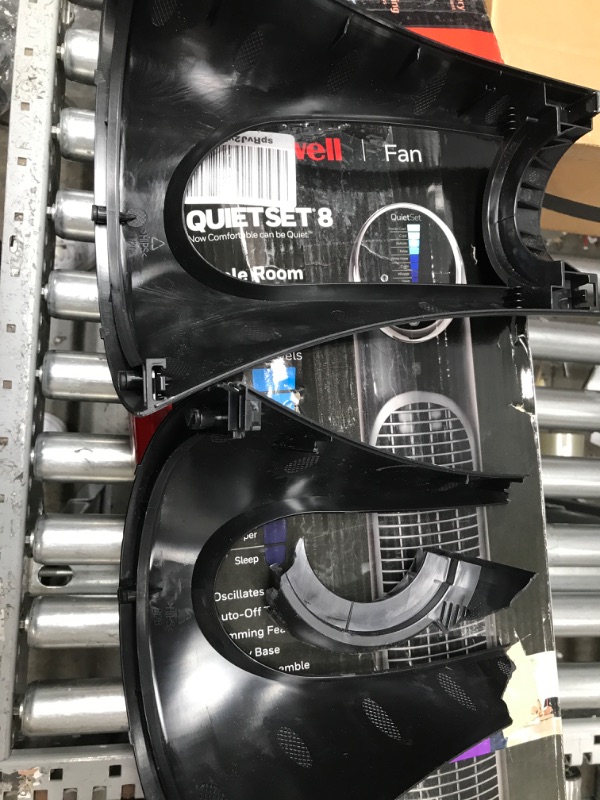 Photo 3 of ***TESTED/POWERS ON***QuietSet 8-Speed 10 in. x 40 in. Black Whole-Room Tower Fan