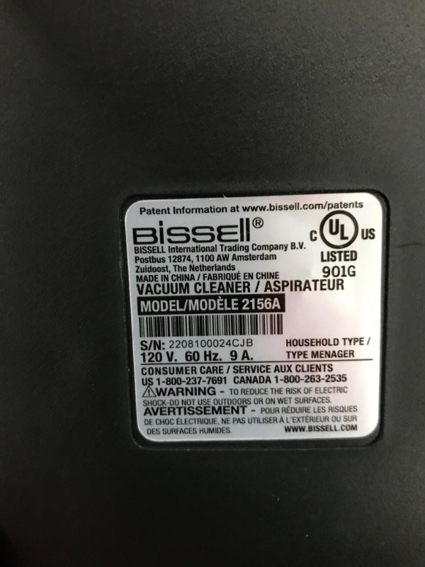 Photo 6 of *** USED *** ** TESTED POWERED ON ** BISSELL Zing Lightweight, Bagless Canister Vacuum, 2156A Black/Citrus Lime Zing Canister