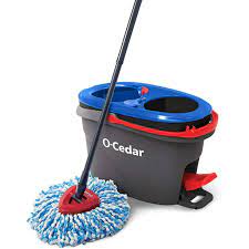 Photo 1 of **MISSING PARTS** O-Cedar EasyWring RinseClean Microfiber Spin Mop & Bucket Floor Cleaning System, Grey
