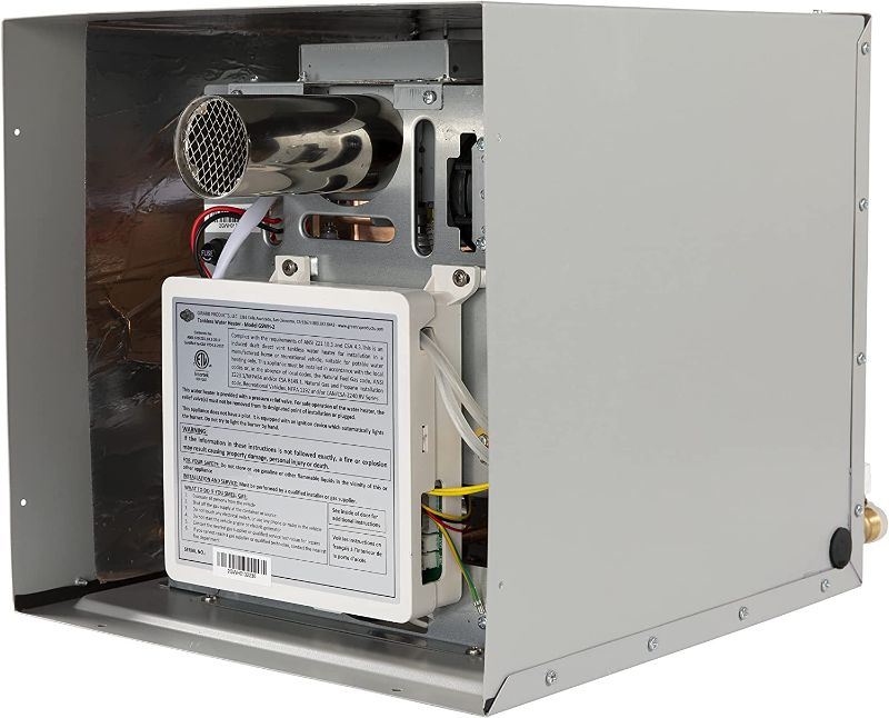 Photo 1 of *UNABLE TO TEST* Girard Tankless RV Water Heater, 12V Power, 42,000 BTUs, Quiet Operation, Onboard Microprocessor, Digital User Control Panel, Freeze Protection, Easy Installation - 2022107534
