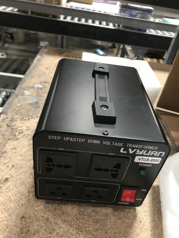 Photo 2 of Yinleader VTF-2000VA 2000W Voltage Converter Transformer(220V to 110V, 110V to 220V) 2000 Watt Step Up/Down Converter 110/120 Volt - 220/240 Volt