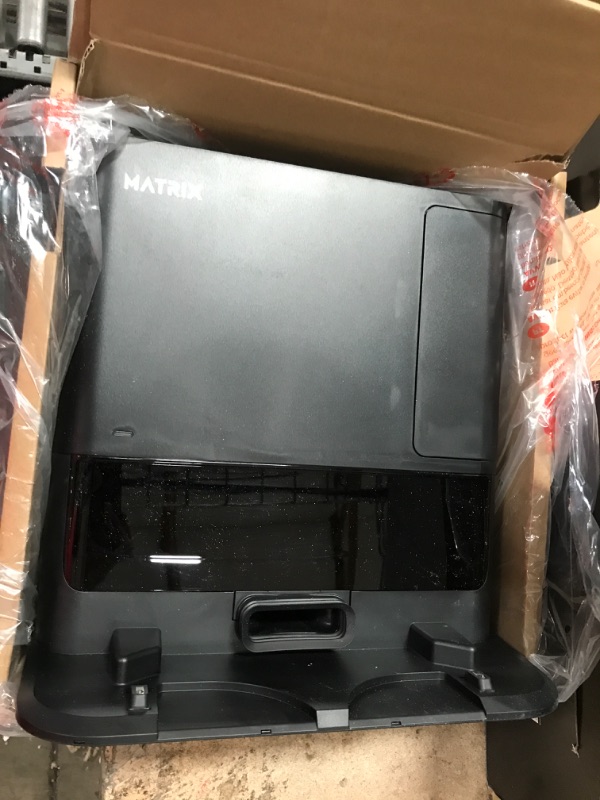 Photo 2 of Shark RV2310AE Matrix Self-Emptying Robot Vacuum with Bagless, 45-Day Capacity, Self-Cleaning Brushroll for Pet Hair, No Spots Missed on Carpets & Hard Floors, Precision Home Mapping, Wi-Fi, Black