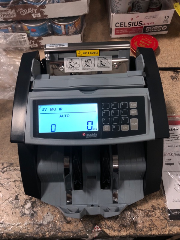 Photo 2 of Cassida 5520 UV/MG - USA Money Counter with ValuCount, UV/MG/IR Counterfeit Detection, Add and Batch Modes - Large LCD Display & Fast Counting Speed 1,300 Notes/Minute UV/MG Counterfeit Detection Detection