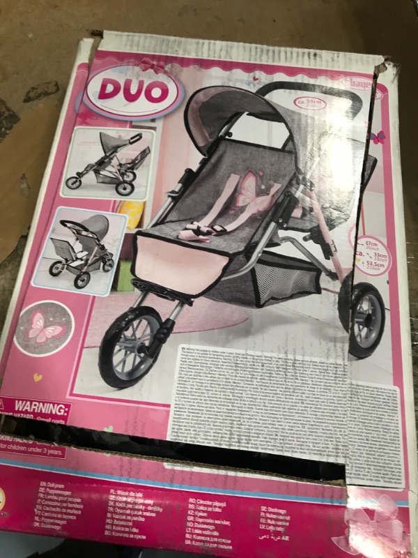 Photo 3 of Bayer Design Dolls Twin 3 Wheel Jogger