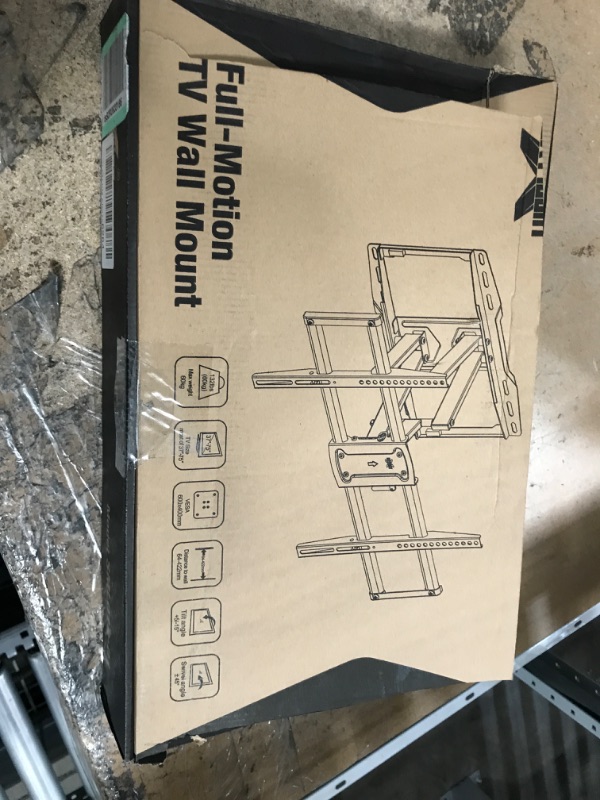 Photo 1 of Full Motion TV Mount, USX MOUNT TV Wall Mount for Most 37-75 inch TVs, Holds up to 132lbs, Max VESA 600x400mm, Swivel TV Mount Bracket with Dual Articulating Arms Tilt Rotation Fits 16" Wood Stud