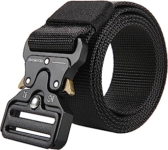 Photo 1 of 2 PACK OF KingMoore Men's Tactical Belt Heavy Duty Webbing Belt Adjustable Military Style Nylon Belts SMALL 
