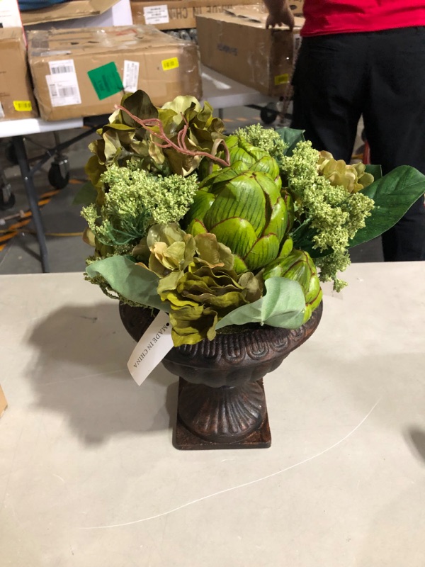 Photo 5 of ***DAMAGED - SEE NOTES/PICTURES*** Nearly Natural 4635 Artichoke Centerpiece Silk Flower Arrangement