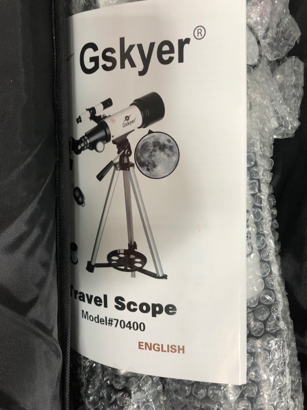 Photo 3 of Gskyer Telescope, 70mm Aperture 400mm AZ Mount Astronomical Refracting Telescope for Kids Beginners - Travel Telescope with Carry Bag, Phone Adapter and Wireless Remote

