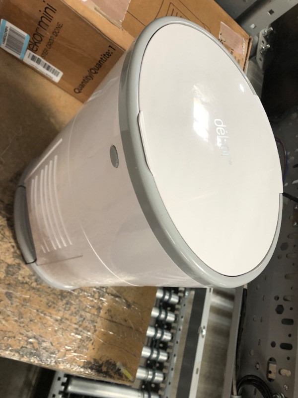 Photo 1 of Dekor Mini Hands-Free Diaper Pail | White | Easiest to Use | Just Step – Drop – Done | Doesn’t Absorb Odors | 20 Second Bag Change | Most Economical Refill System White Diaper Pail