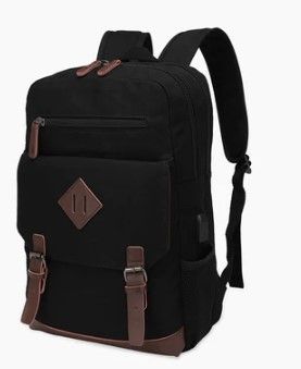 Photo 1 of **MINOR DAMAGE/USED-HAIR**  MiCoolker Retro Canvas Backpack Outdoor Leisure Travel Shoulder Bag College Student Bag Anti-Theft Computer Bag