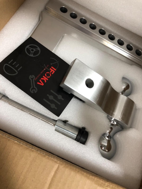 Photo 2 of Adjustable Trailer Hitch, Fits 2.5 Inch Receiver, 8 Inch Drop Hitch, 18,500 LBS GTW, Aluminum Forged Shank, 2 Inch & 2-5/16 Inch Balls, Towing Hitch for Heavy Duty Truck with Double Lock Pins