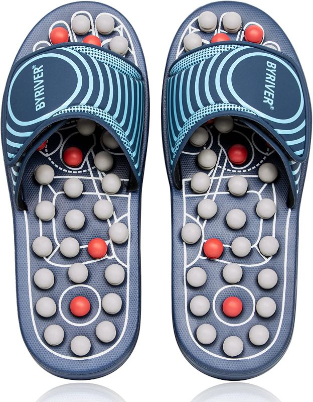 Photo 1 of BYRIVER Acupressure Foot Massage Slippers Shoes Sandals, Reflexology Massager Tools, Relieve Back Tension Pressure Arthritis Pain, Present Gifts for Dad Mom(05L)