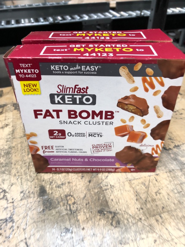 Photo 2 of 2 PACKS - Keto Fat Bomb Snack Caramel Nut Clusters