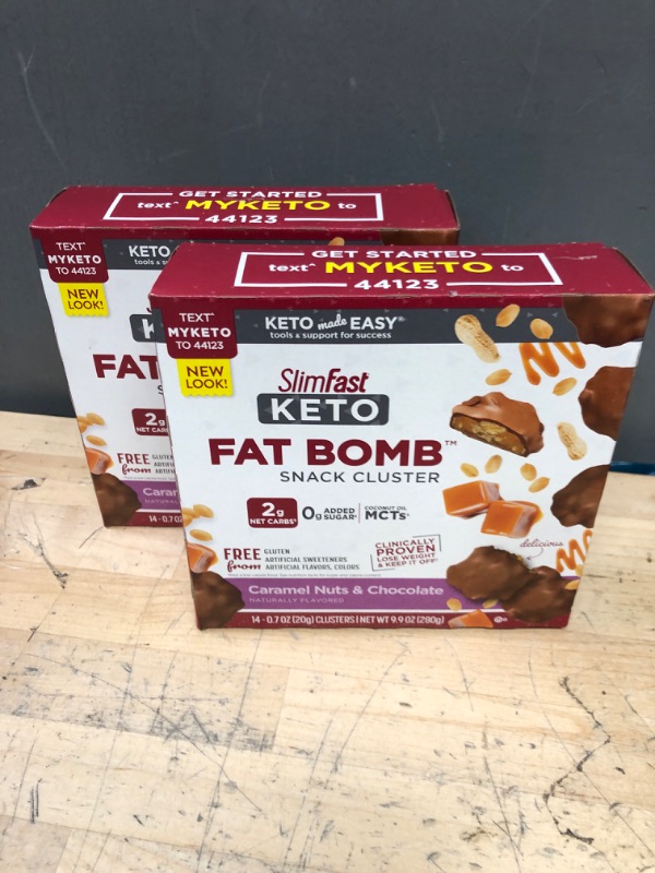 Photo 2 of 2 PACKS - Keto Fat Bomb Snack Caramel Nut Clusters