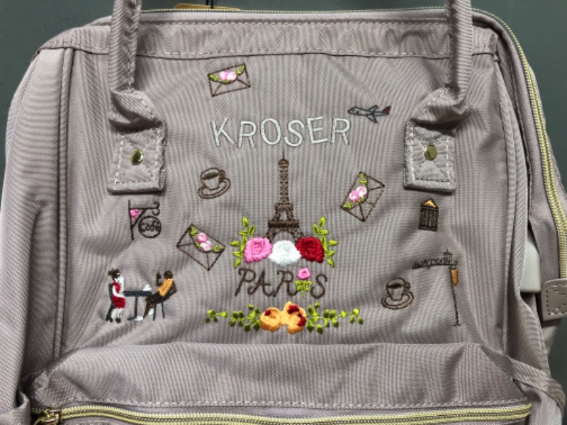 Photo 3 of KROSER Laptop Backpack for Women/Girls 15.6 inch Lightweight Pink
