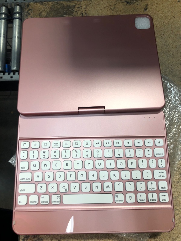 Photo 1 of GreenLaw iPad Pro 11 inch 2020/2018 Case with Keyboard - 360° Rotatable-17 Backlit Color-Support Wake/Sleep-Wireless Keyboard Case for iPad Pro 11 2nd/ 1st Generation, Rose Gold