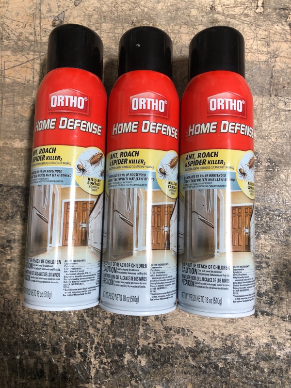 Photo 2 of 3 PACK OF Ortho Home Defense Ant, Roach & Spider Killer2