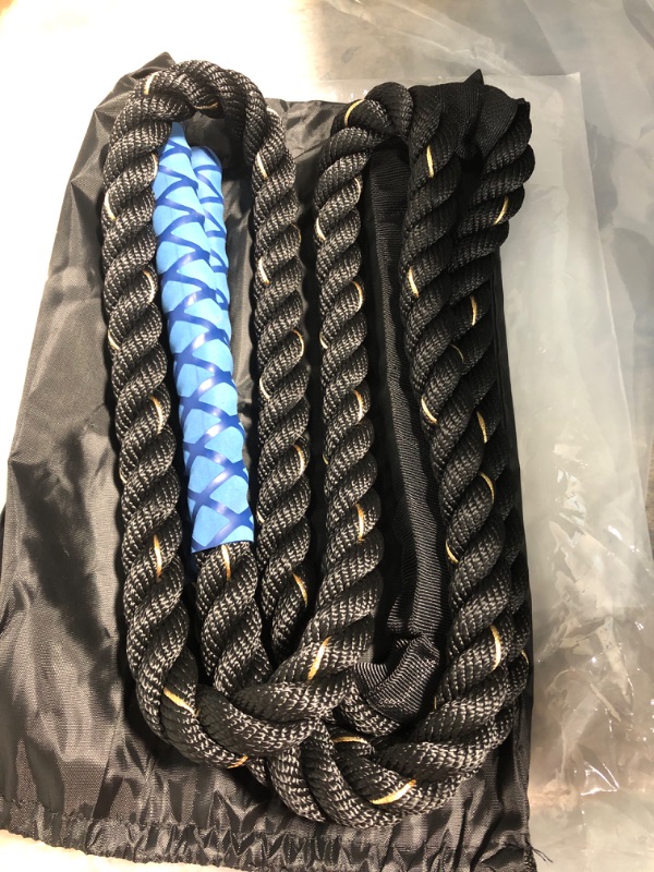 Photo 2 of 3.0LB Weighted Jump Rope for Adult Fitness,Skipping Rope For Gym Training Heavy Duty Jump Rope with Two Layers of Comfortable Handle,Heavy Battle Ropes for Exercise,Home Workout?Total Body Workouts