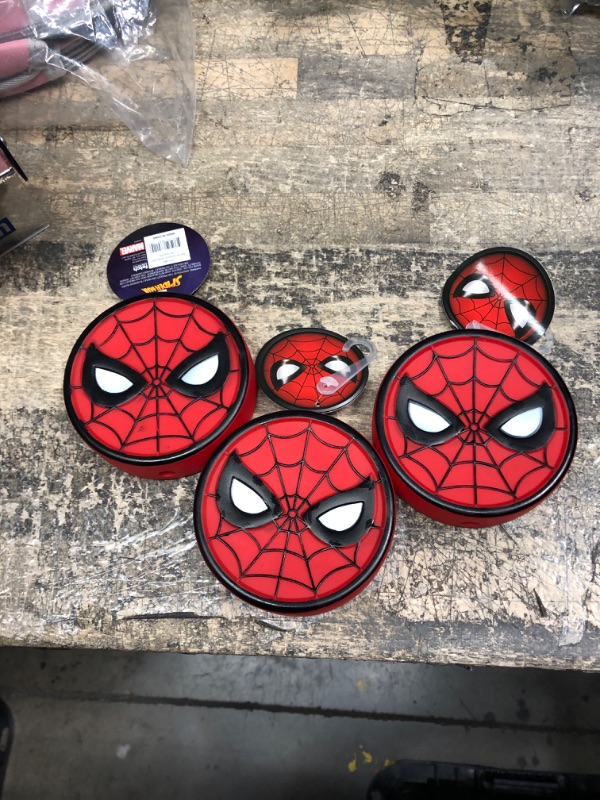 Photo 2 of 3 pack of Marvel Comics for Pets Vinyl Spider-Man Dog Toy | Small Squeaky Dog Toy Spiderman Logo | Spiderman Toys for Pets, Marvel Comics Collection Squeaky Dog Toys Small Dog Toy, 4 Inch