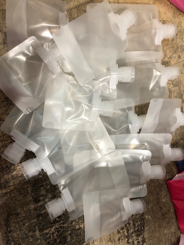 Photo 1 of 15PCS Travel Makeup Packing Bags, 30ml/50ml/100ml Transparent Clamshell Packaging Stand Up Spout Pouch Bags, Portable Cosmetic Bag for Cosmetic Lotion/ Shampoo/ Face Cream/ Hand Soap Mixted