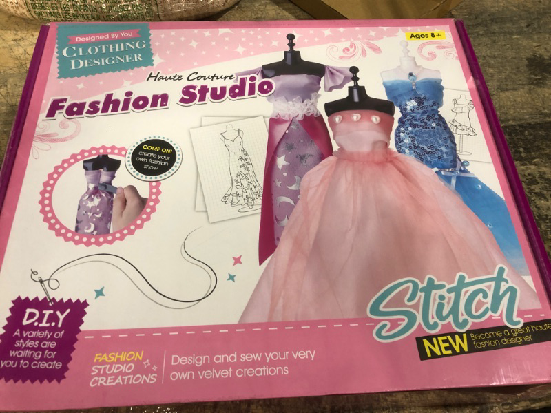 Photo 2 of Jeedoo Fashion Designer Kits for Girls,Creativity DIY Arts & Crafts Kit for Girls, Sewing Kit for Kids Age 8-12,Kids Fashion Design Kit for Birthday Gifts Age 6 7 8 9 10 11 12+