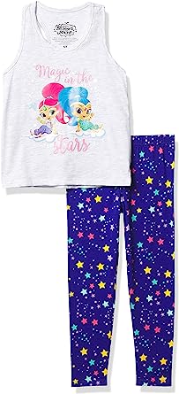 Photo 1 of 2 pk- Shimmer and Shine girls Toddler Girls Tank & Legging Set- size 3t 