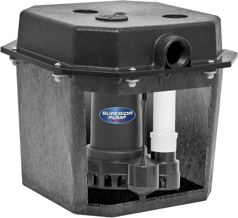 Photo 1 of Superior Pump 92072-U 1/3 HP Remote Sink Drain Pump System, Black