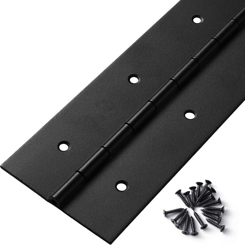 Photo 1 of Heavy Duty Piano Hinge 30 Inch x 3 Inch Width, True 0.060'' Thick Stainless Steel Black Piano Hinge for Heavy Duty Cabinet, Door, Toolbox, Wooden Box, Metal Plate, Furniture, Industrial Project