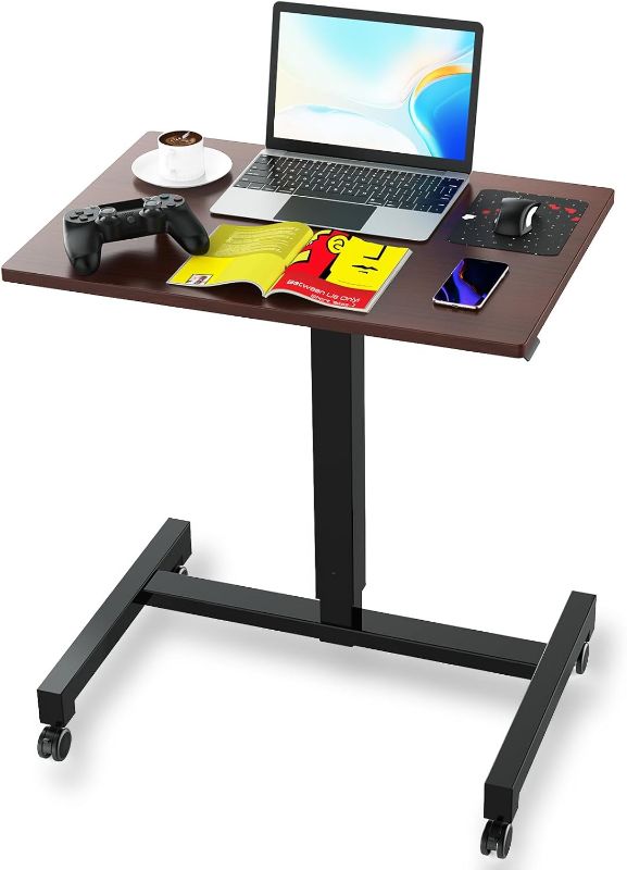 Photo 1 of KINGSMITH Mobile Standing Desk 29.1 x 19 Inch Small Adjustable Desk Portable Desk Laptop Desk Support Up to 110IBS for Home Office 