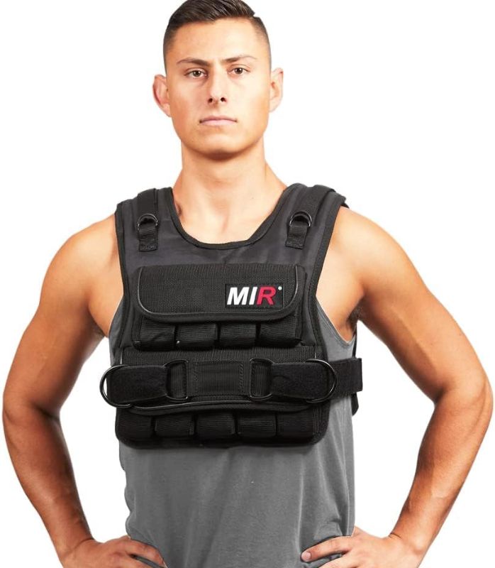 Photo 1 of MiR Short Weighted Vest With Zipper Option 20lbs  Solid Iron Weights. Workout Vest for Men and Women