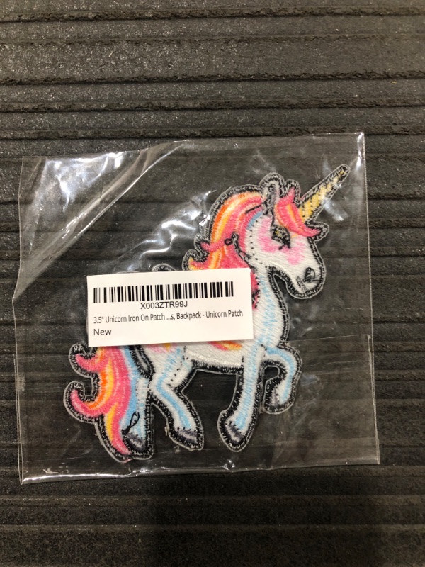 Photo 2 of 3.5" Unicorn Iron On Patch - Embroidered Unicorn Appliques Girls Boys Kids Children Baby Iron On Sew On Applique Patches for Holes, Clothing, Dress, Jeans, Hat, Clothes, Backpack - Unicorn Patch