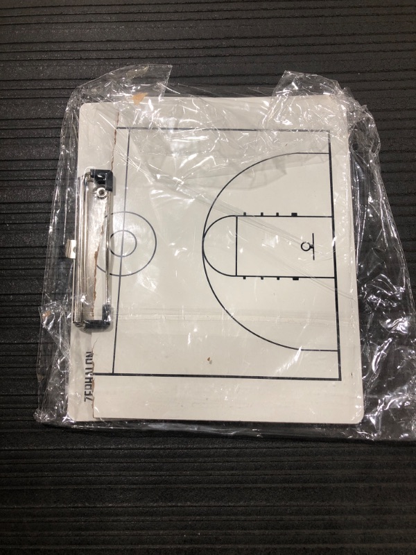 Photo 2 of Dry Erase Basketball Clipboard for Coaches Double Sided Board, Sports Coaching (Large 14.5 x 9.5")