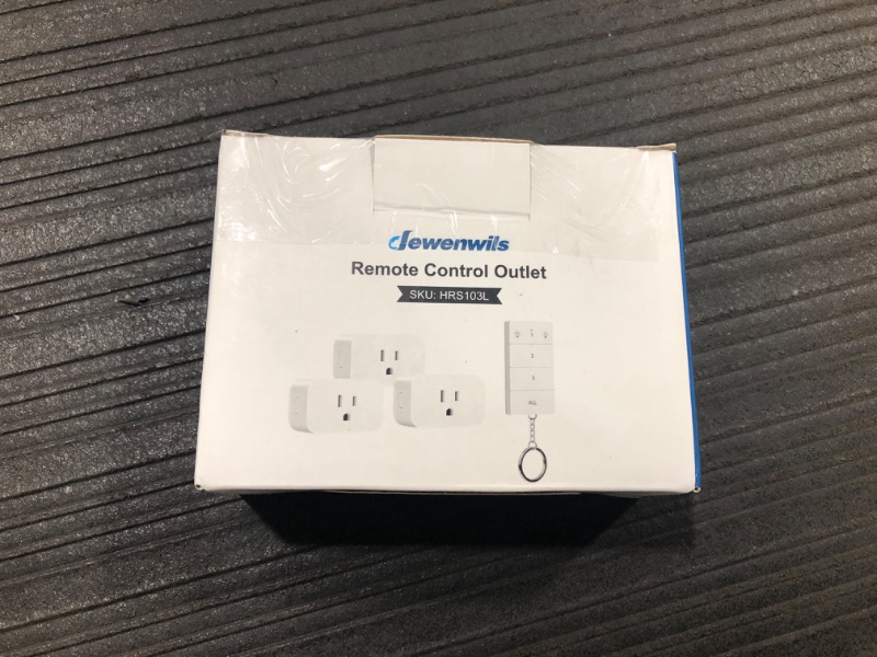 Photo 1 of DEWENWILS Wireless Remote Control Outlet, No Wiring, Programmable & Expandable Electrical Outlet Switch, 100FT Control Range, 125V/15A/1875W Independent Control Outlet, FCC Listed (1Remote+3 Outlets)