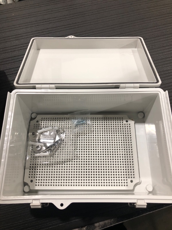 Photo 2 of QILIPSU Hinged Cover Stainless Steel Latch 285x195x130mm Junction Box with Mounting Plate