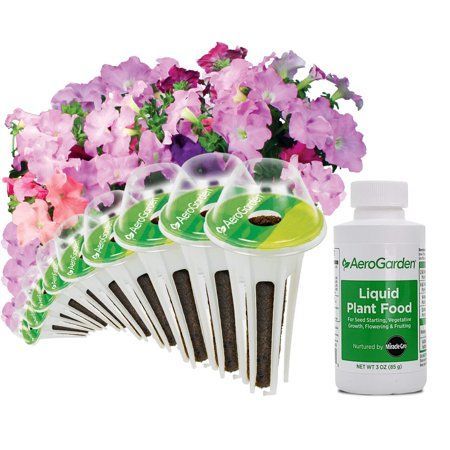 Photo 1 of Miracle-Gro AeroGarden Cascading Petunia 9-Pod Seed Kit, Multicolor