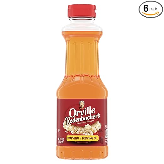 Photo 1 of Orville Redenbacher’s Popping & Topping Buttery Flavored Popcorn Oil, 16 FL OZ Bottle (6 Pack)