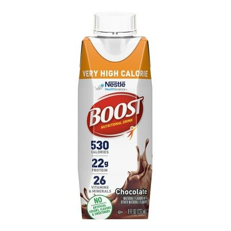 Photo 1 of Nestle Boost Very High Calorie Complete Nutritional Drink Chocolate 8 Oz Carton 24 Ct
