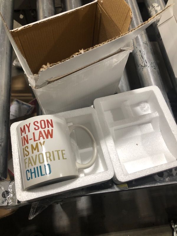 Photo 2 of Jewelayer My Favorite Child Is My Son In Law Mug For Mother In Law Father In Law Fun Family Humor Retro Coffee Mug A Son in Law Bonus Son Child Birthday Holiday Ceramic Mug (A. White)